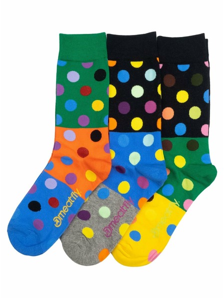 Meatfly Meatfly ponožky Lexy Gift Pack Green Dots | Viacfarebná | Veľkosť