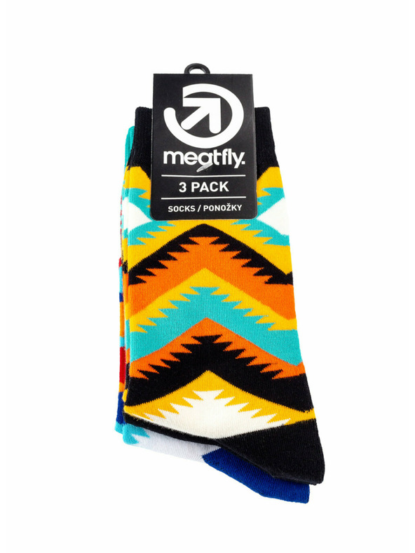 Meatfly Meatfly ponožky Arizona socks - S19 Triple pack | Viacfarebná | Veľkosť