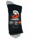 Meatfly Meatfly ponožky Long Triple Pack Bike Black | Čierna | Veľkosť