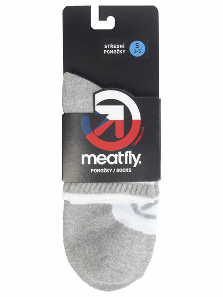 Meatfly Meatfly ponožky Middle White | Biela | Veľkosť
