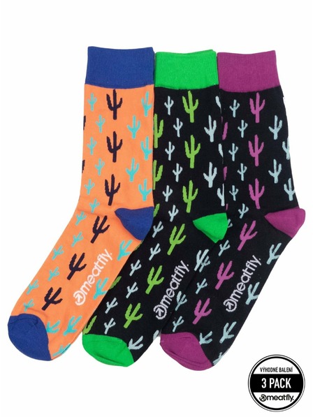 Meatfly Meatfly ponožky Lexy Triple Pack Cactus | Viacfarebná | Veľkosť