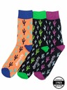 Meatfly Meatfly ponožky Lexy Triple Pack Cactus | Viacfarebná | Veľkosť