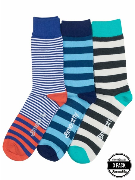 Meatfly Meatfly ponožky Lexy Triple Pack Stripes | Viacfarebná | Veľkosť