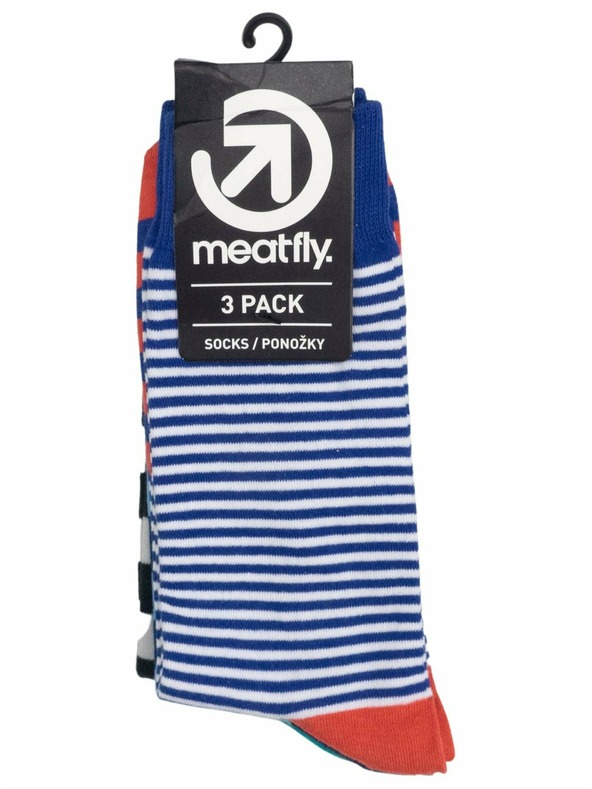 Meatfly Meatfly ponožky Lexy Triple Pack Stripes | Viacfarebná | Veľkosť