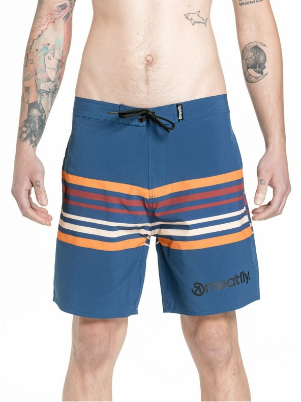 Meatfly Meatfly pánske plavky Ernie Boardshorts 19" Stripes Navy | Modrá | Veľkosť
