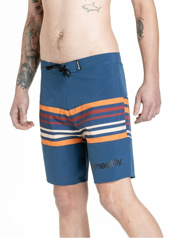 Meatfly Meatfly pánske plavky Ernie Boardshorts 19" Stripes Navy | Modrá | Veľkosť