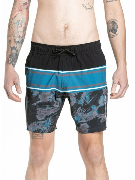 Meatfly Meatfly pánske plavky Keith Boardshorts 17" Mossy Petrol | Modrá | Veľkosť