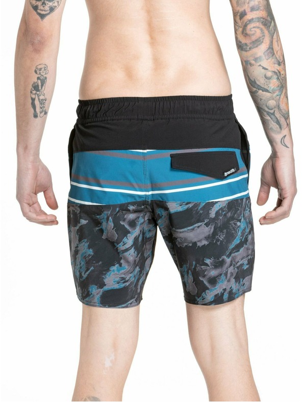 Meatfly Meatfly pánske plavky Keith Boardshorts 17" Mossy Petrol | Modrá | Veľkosť