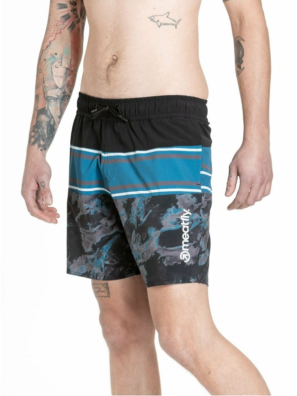 Meatfly Meatfly pánske plavky Keith Boardshorts 17" Mossy Petrol | Modrá | Veľkosť