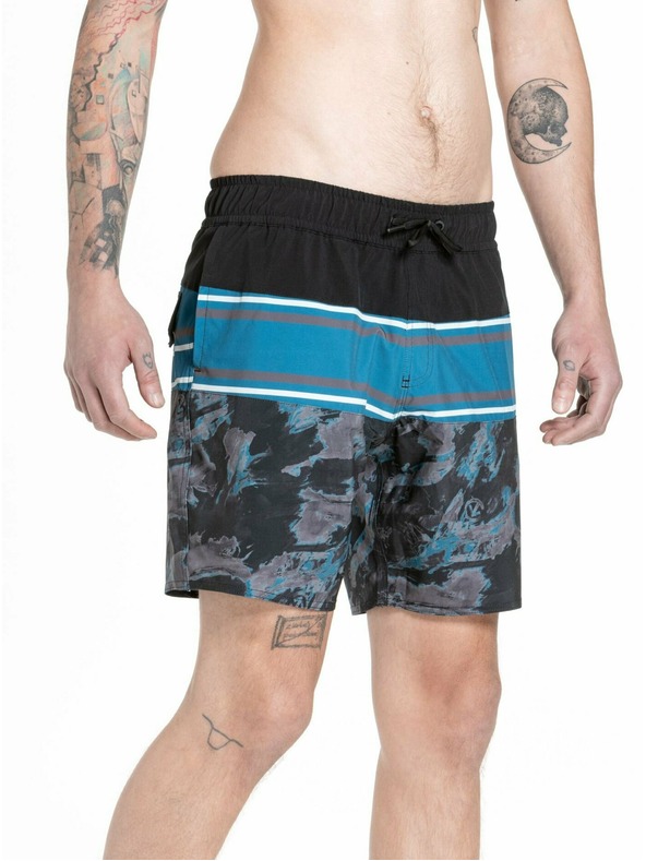 Meatfly Meatfly pánske plavky Keith Boardshorts 17" Mossy Petrol | Modrá | Veľkosť