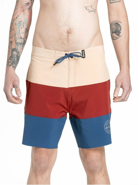 Meatfly Meatfly pánske plavky Ernie Boardshorts 19" Navy / Latte | Modrá | Veľkosť