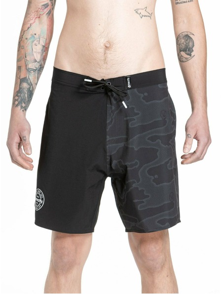 Meatfly Meatfly pánske plavky Ernie Boardshorts 19" Morph Black | Čierna | Veľkosť