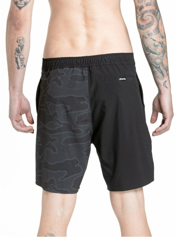 Meatfly Meatfly pánske plavky Ernie Boardshorts 19" Morph Black | Čierna | Veľkosť