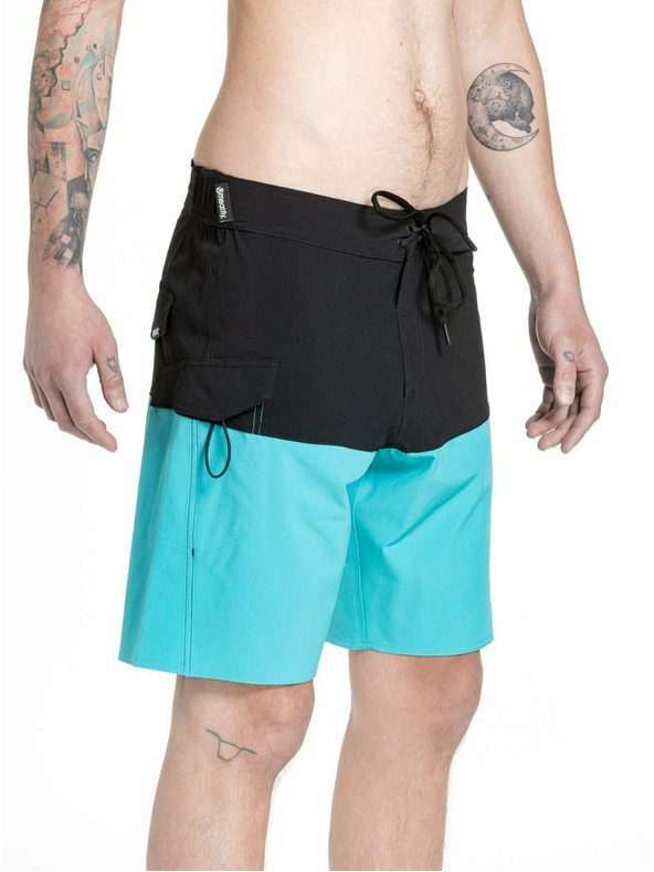 Meatfly Meatfly pánske plavky Mitch Boardshorts 21" Mint / Black | Modrá | Veľkosť