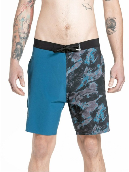 Meatfly Meatfly pánske plavky Ernie Boardshorts 19" Mossy Petrol | Modrá | Veľkosť