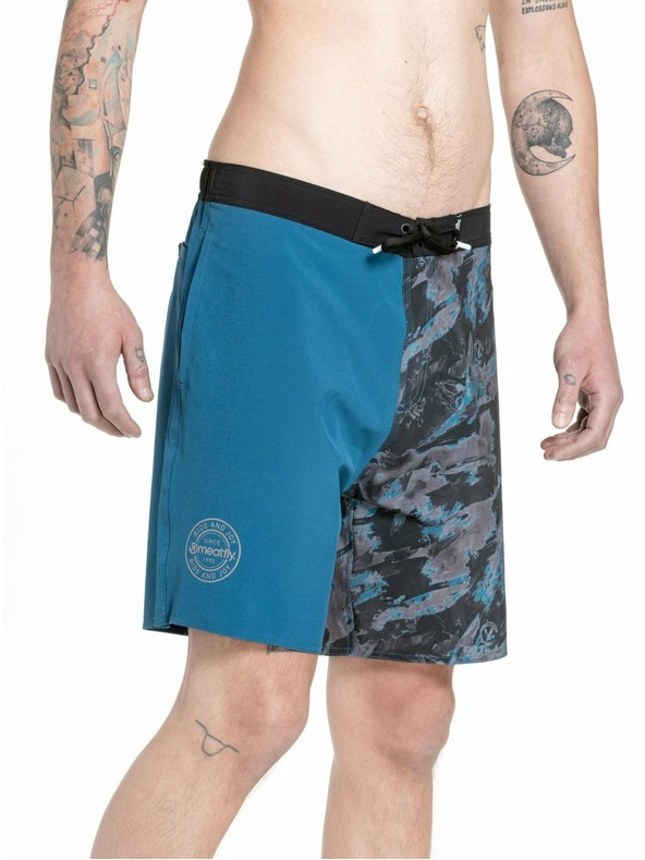 Meatfly Meatfly pánske plavky Ernie Boardshorts 19" Mossy Petrol | Modrá | Veľkosť
