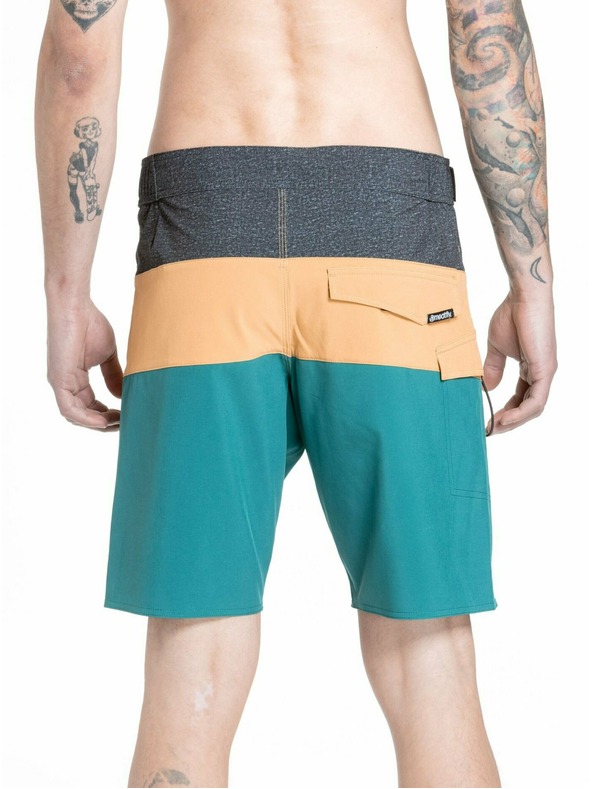 Meatfly Meatfly pánske plavky Mitch Boardshorts 21" Snake Green / Camel | Zelená | Veľkosť