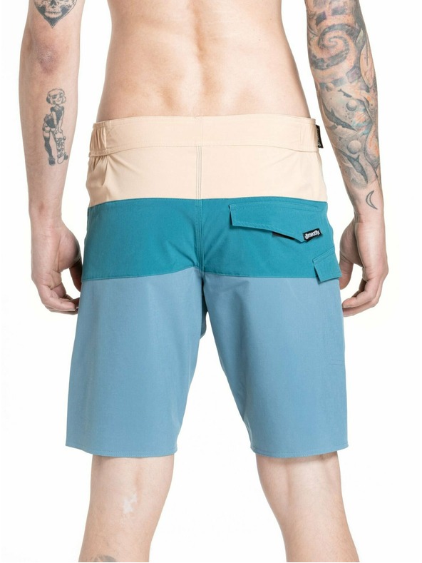 Meatfly Meatfly pánske plavky Mitch Boardshorts 21" Slate Blue / Latte | Modrá | Veľkosť
