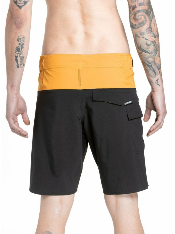Meatfly Meatfly pánske plavky Mitch Boardshorts 21" Yellow / Black | Žltá | Veľkosť