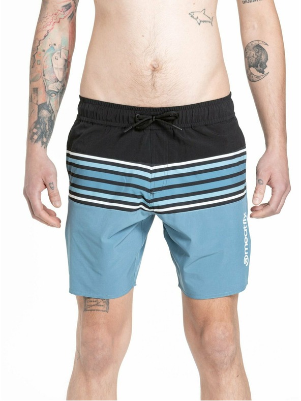 Meatfly Meatfly pánske plavky Keith Boardshorts 17" Slate Blue | Modrá | Veľkosť