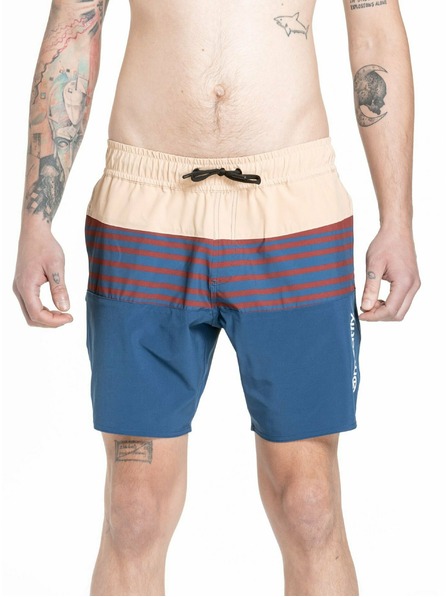 Meatfly Meatfly pánske plavky Keith Boardshorts 17" Navy / Latte | Modrá | Veľkosť