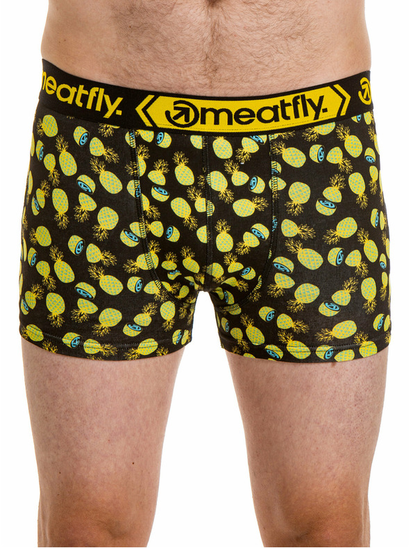 Meatfly Meatfly pánske boxerky Balboa Boxershorts Double Pack Pineapple | Čierna | Veľkosť