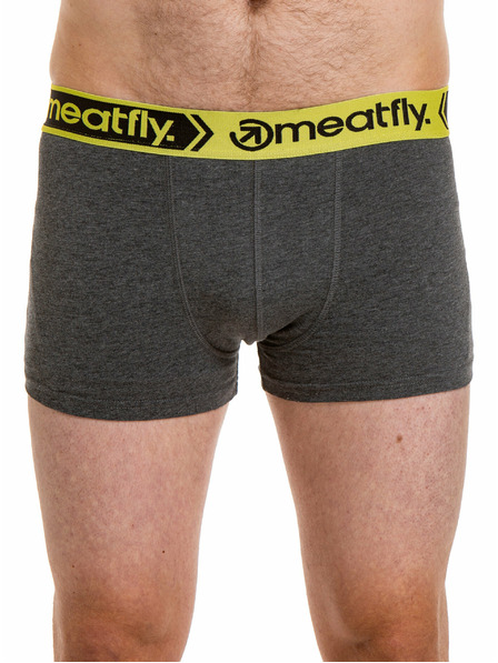 Meatfly Meatfly pánske boxerky Balboa Boxershorts Double Pack Grey Heather/Black | Čierna | Veľkosť