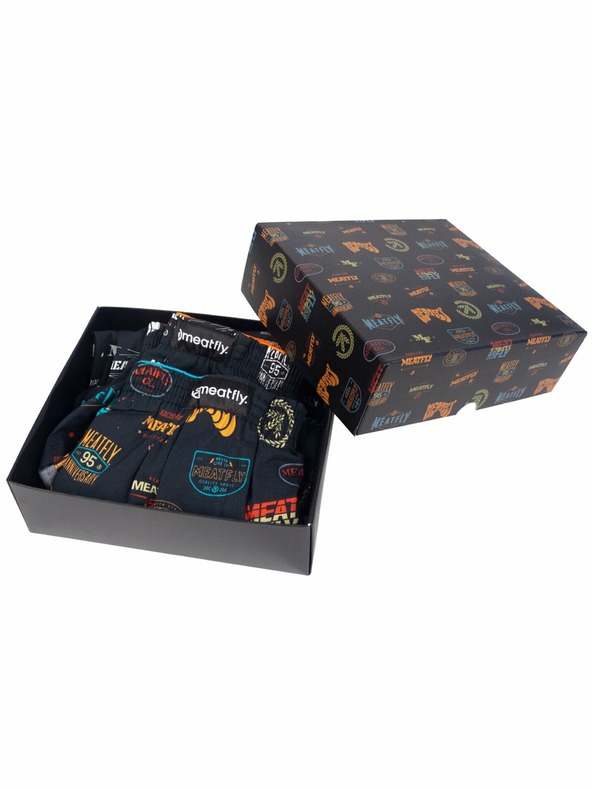 Meatfly Meatfly pánske trenírky Agostino Badges Gift Pack | Čierna | Veľkosť