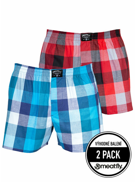 Meatfly Meatfly pánske boxerky Doug Blue / Red | Modrá | Veľkosť