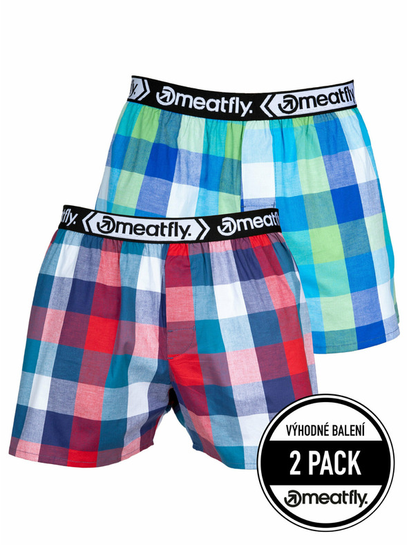 Meatfly Meatfly pánske boxerky Gigi Navy Red / Green | Červená | Veľkosť