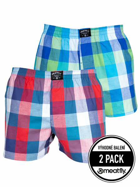 Meatfly Meatfly pánske boxerky Doug Navy Red / Green | Červená | Veľkosť