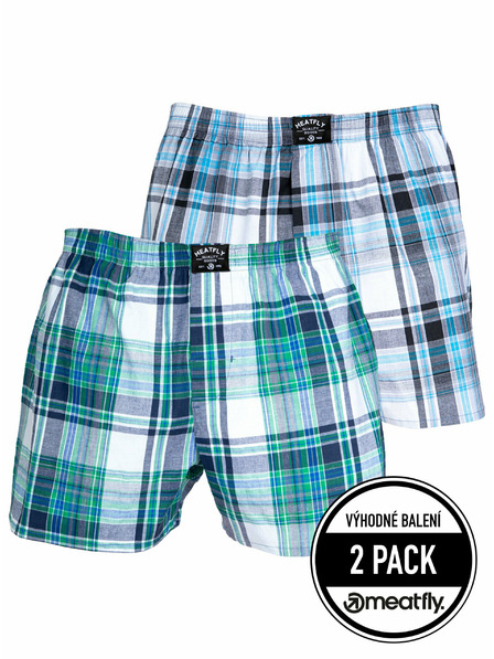 Meatfly Meatfly pánske boxerky Doug Green / Black