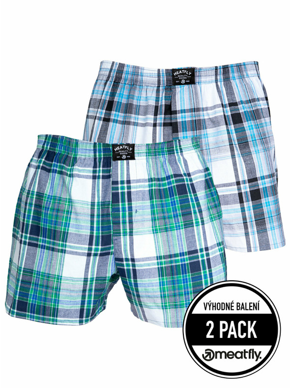 Meatfly Meatfly pánske boxerky Doug Green / Black