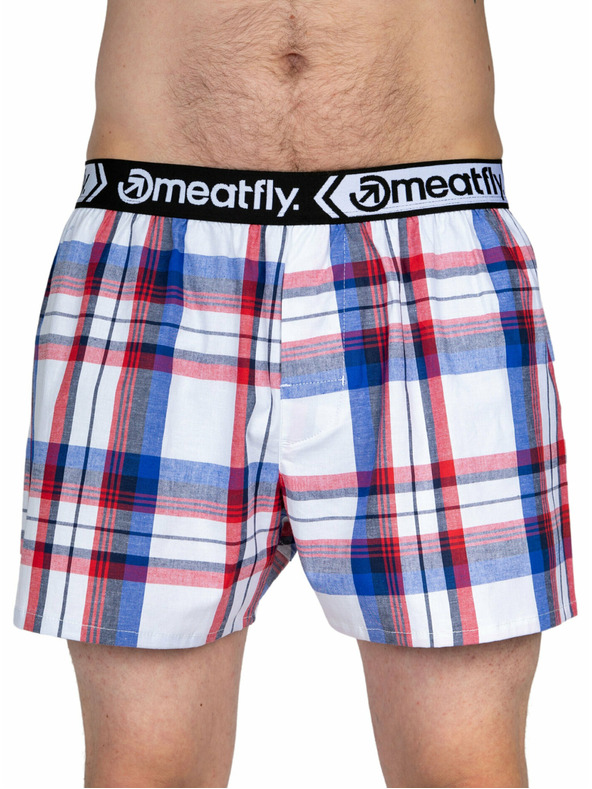 Meatfly Meatfly pánske boxerky Gigi White Red / Blue | Biela | Veľkosť
