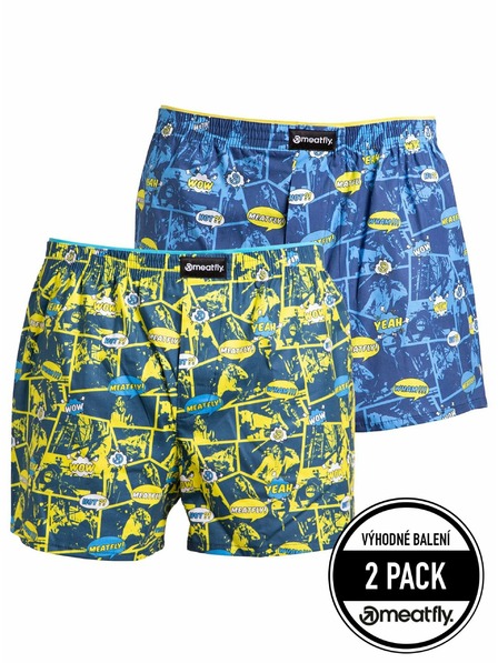 Meatfly Meatfly pánske boxerky Agostino Yellow/Blue