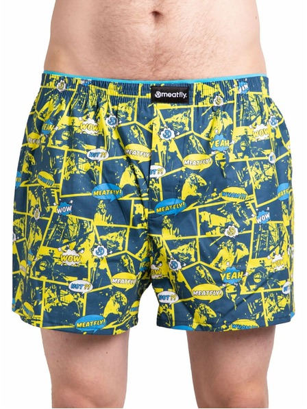 Meatfly Meatfly pánske boxerky Agostino Yellow/Blue