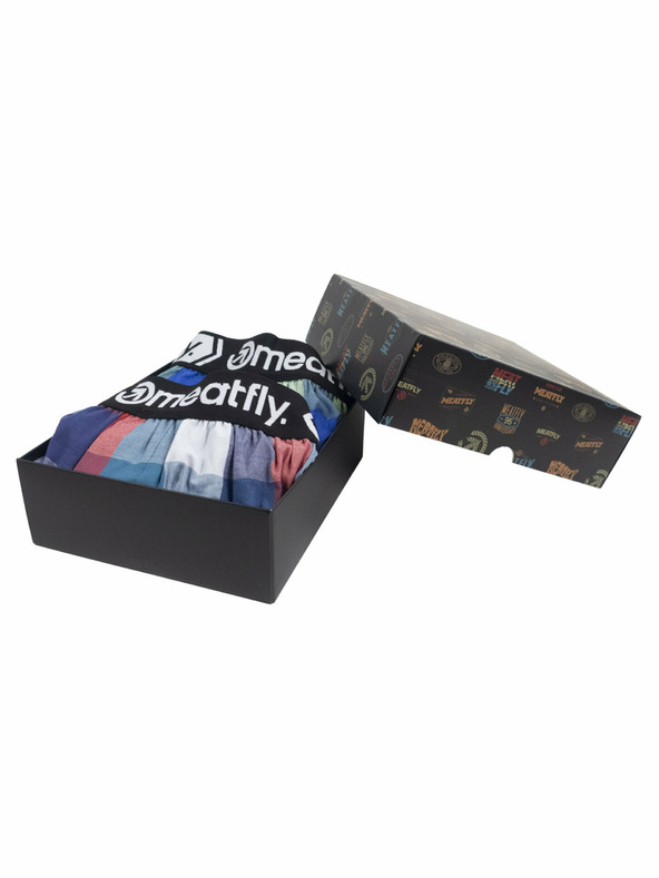 Meatfly Meatfly pánske boxerky Gigi Navy Red / Green Gift Pack | Červená | Veľkosť