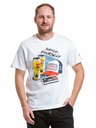 Meatfly Meatfly pánske tričko Big Shock 8Bit White | Biela | Veľkosť