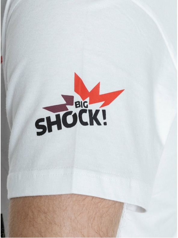 Meatfly Meatfly pánske tričko Big Shock 8Bit White | Biela | Veľkosť