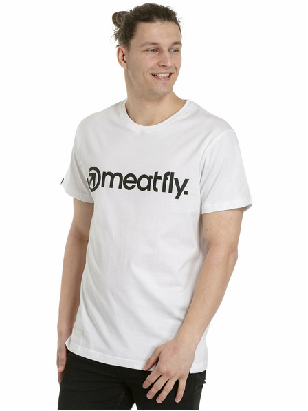 Meatfly Meatfly pánske tričko MF Logo White | Biela | Veľkosť M | 100% bavlna