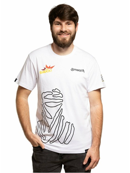 Meatfly Meatfly pánske tričko Big Shock Dakar White | Biela | Veľkosť M | 100% bavlna