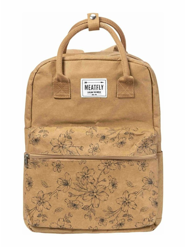 Meatfly Meatfly papierový ruksak Cheery Blossom Hnedý 18 L