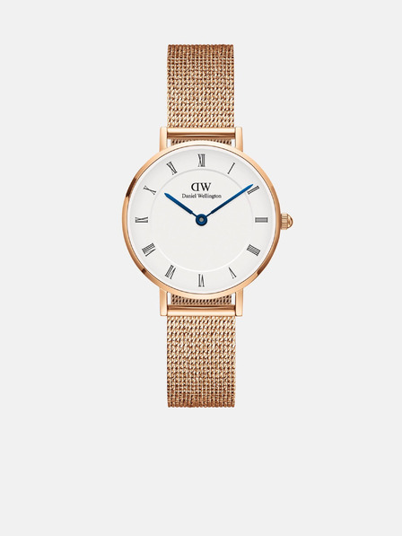 Daniel Wellington Ružovo-zlaté dámske hodinky Daniel Wellington mesh Petite Melrose