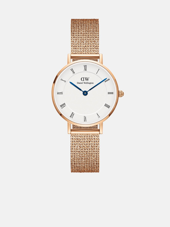 Daniel Wellington Ružovo-zlaté dámske hodinky Daniel Wellington mesh Petite Melrose