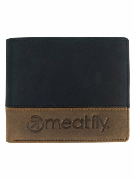 Meatfly Meatfly kožená peňaženka Eddie Premium Black/Oak | Čierna | Veľkosť