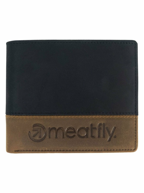 Meatfly Meatfly kožená peňaženka Eddie Premium Black/Oak | Čierna | Veľkosť
