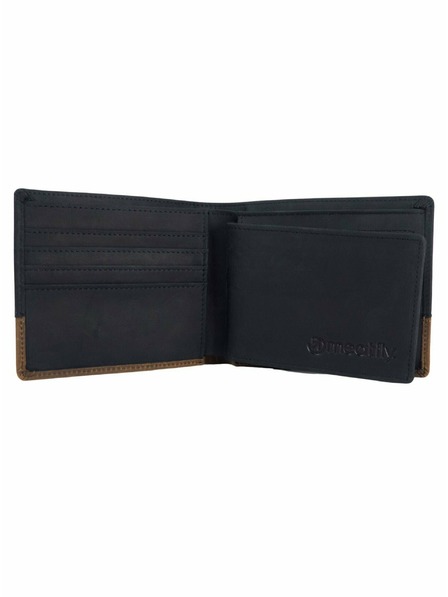 Meatfly Meatfly kožená peňaženka Eddie Premium Black/Oak | Čierna | Veľkosť