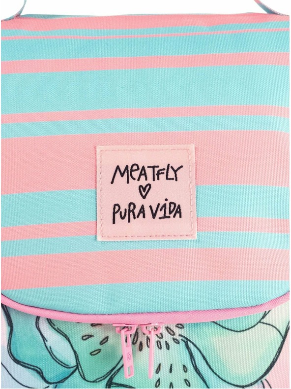 Meatfly Meatfly toaletná taška X Pura Vida Cara Mint Flowers