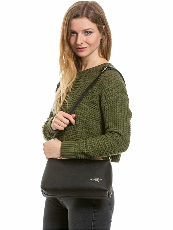 Meatfly Meatfly kabelka Alma Black | Čierna | Objem 13 L