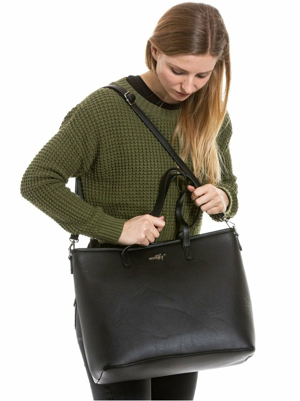 Meatfly Meatfly kabelka Gisel Black | Čierna | Objem 22 L